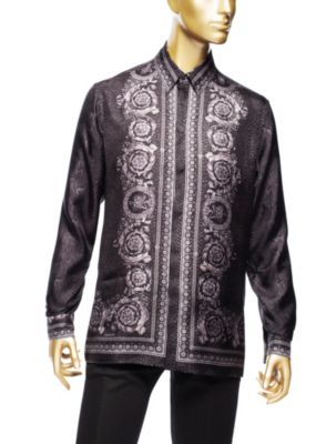 Versace Men Men Silk Barocco Men's Shirt