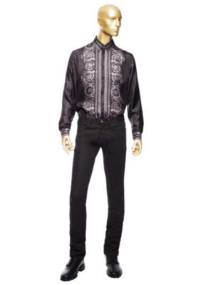 Versace Men Men Silk Barocco Men's Shirt