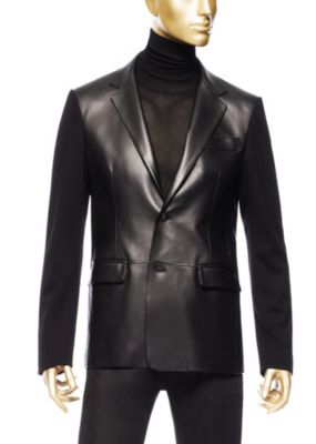Versace Herren Jacke aus Leder und Stoff