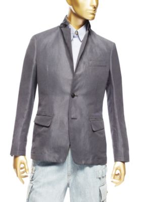 Versace Herren Leinensakko mit Zweiknopf-Front