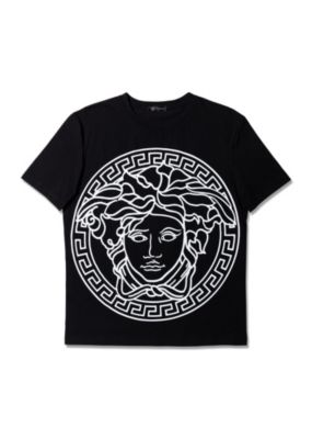 Versace Men Men Black & White Medusa T-Shirt Men