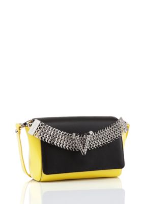 Versace Women "V" Metal Bicolor Bag
