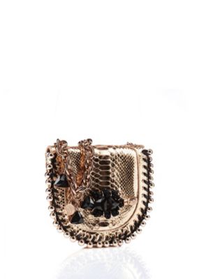Versace Women "Marlene" Python Shoulder Bag
