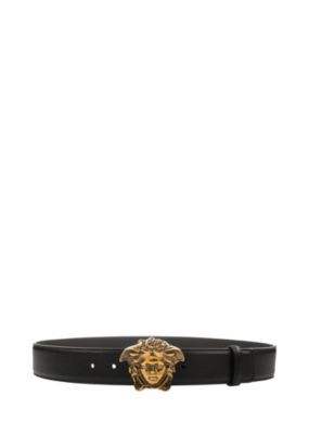Versace Men Belt with Medusa Head Buckle