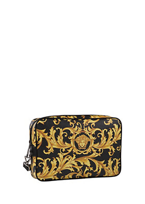 Versace Barocco coated canvas wash bag
