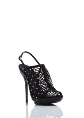 Sandali a rete con strass