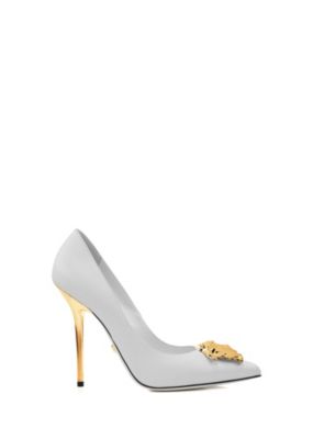 white versace palazzo pumps