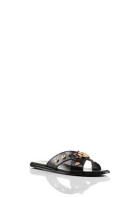 Versace Signature Leather Flip Flops for Men | UK Online Store