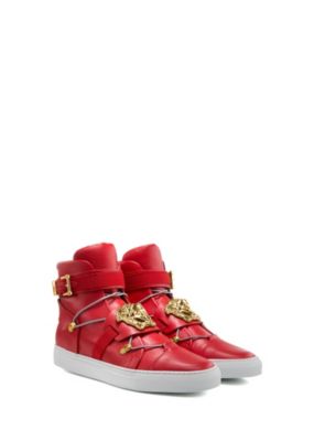 Versace Men Men Palazzo Leather Sneakers