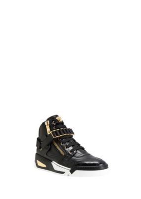 Versace Men Men Zipped High Top Sneakers