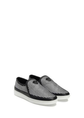 Versace Men Men Woven Leather Palazzo Sneaker