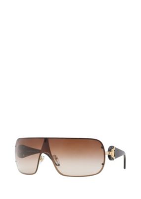 Versace Women Brown Metal Visor Sunglasses