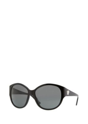 Versace Women Black Oversized Retro Sunglasses