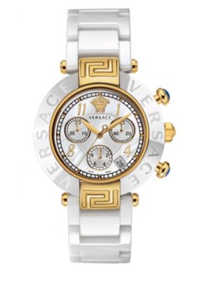 Versace Women Watches White and gold Reve Ceramic