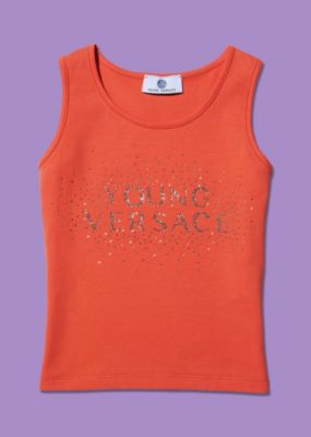 Young Versace M&auml;dchen Tanktop mit Gitzer-Steinchen