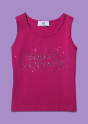 Young Versace M&auml;dchen Tanktop mit Gitzer-Steinchen