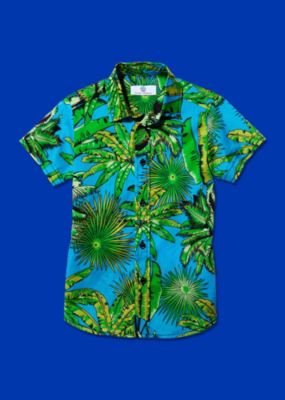 Young Versace Jungs Tropisch bedrucktes Hemd