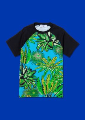Young Versace Jungs T-Shirt mit Tropical-Print