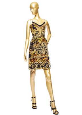Versace Kadınlar Barocco Pop Splash ipek elbise